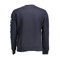 Napapijri Blue Cotton Men Sweater - XXL - Sweatshirts