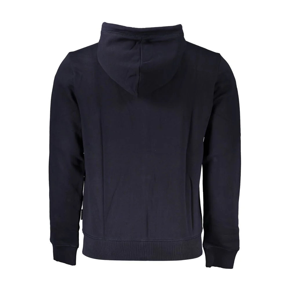Napapijri Blue Cotton Men Sweatshirt - S - Hoodies
