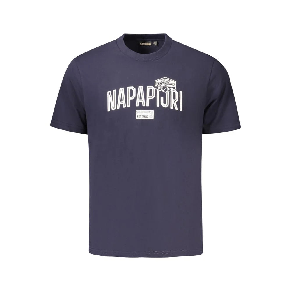 Napapijri Blue Cotton Men T-Shirt - T-Shirts