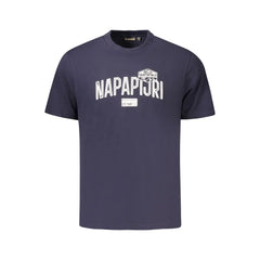 Napapijri Blue Cotton Men T-Shirt - T-Shirts