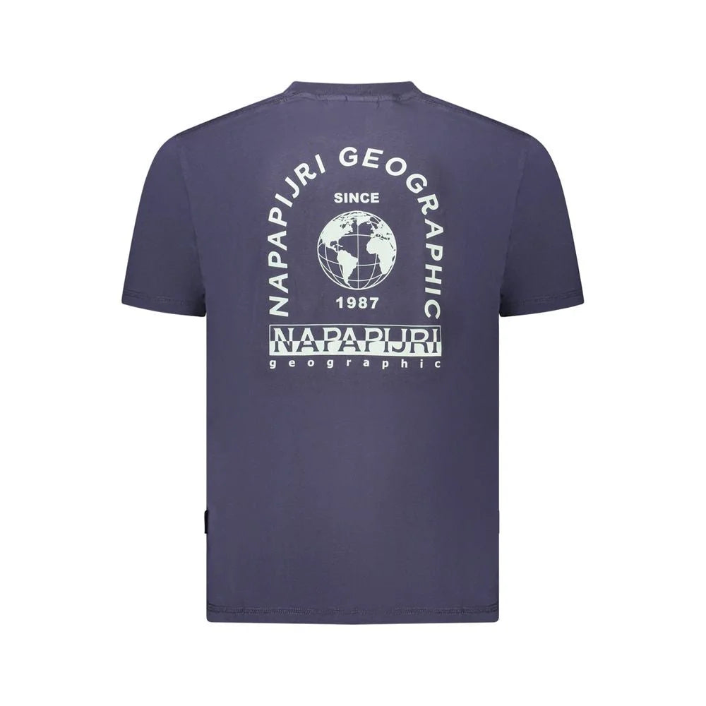 Napapijri Blue Cotton Men T-Shirt - T-Shirts