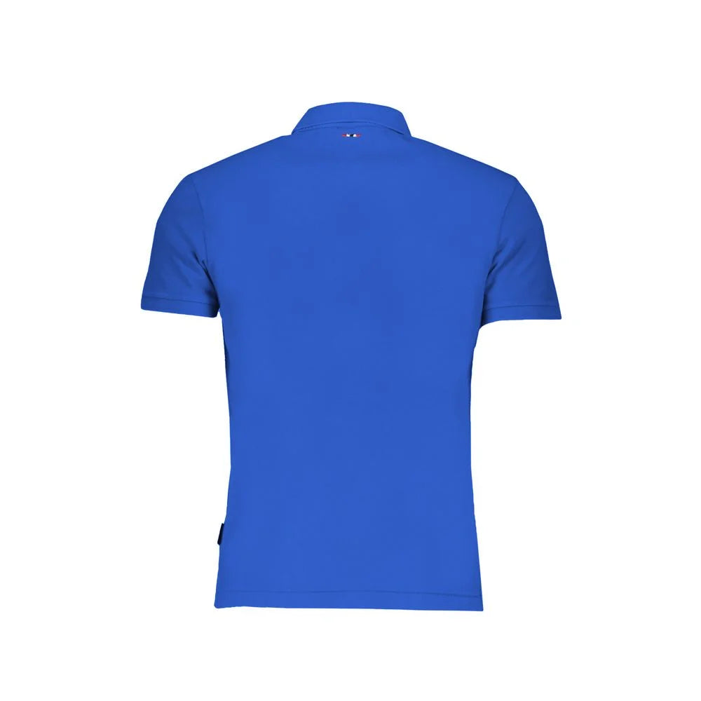 Napapijri Blue Cotton Polo Shirt - M - Polos