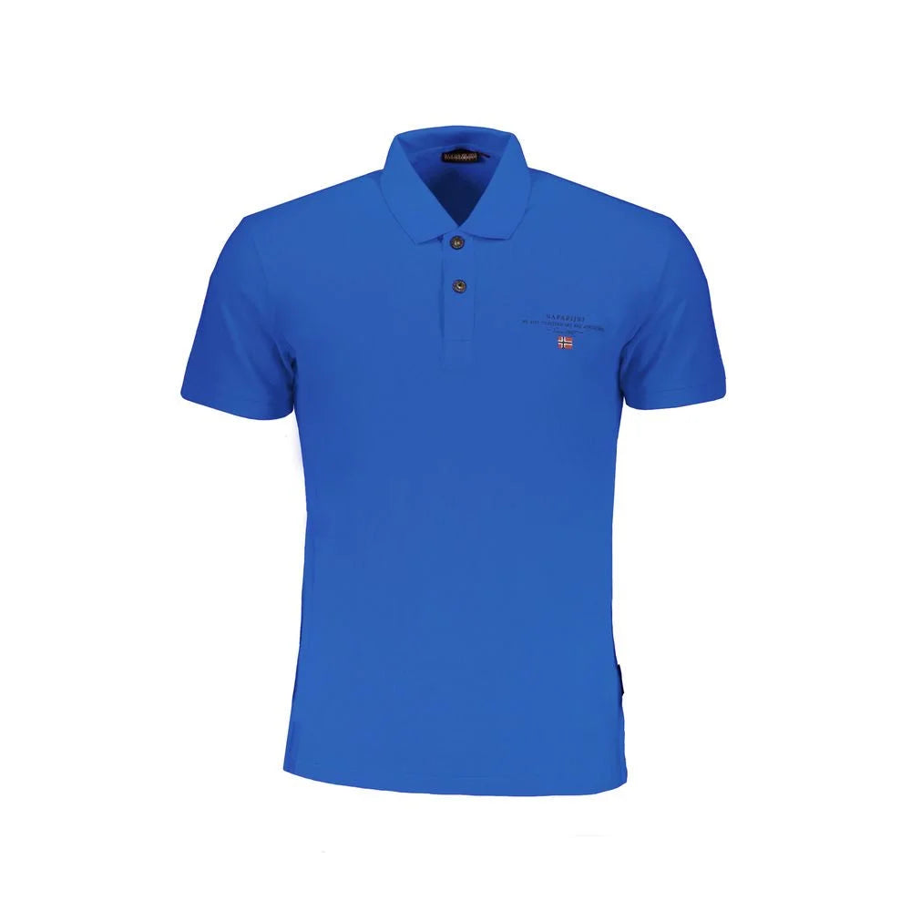 Napapijri Blue Cotton Polo Shirt - S