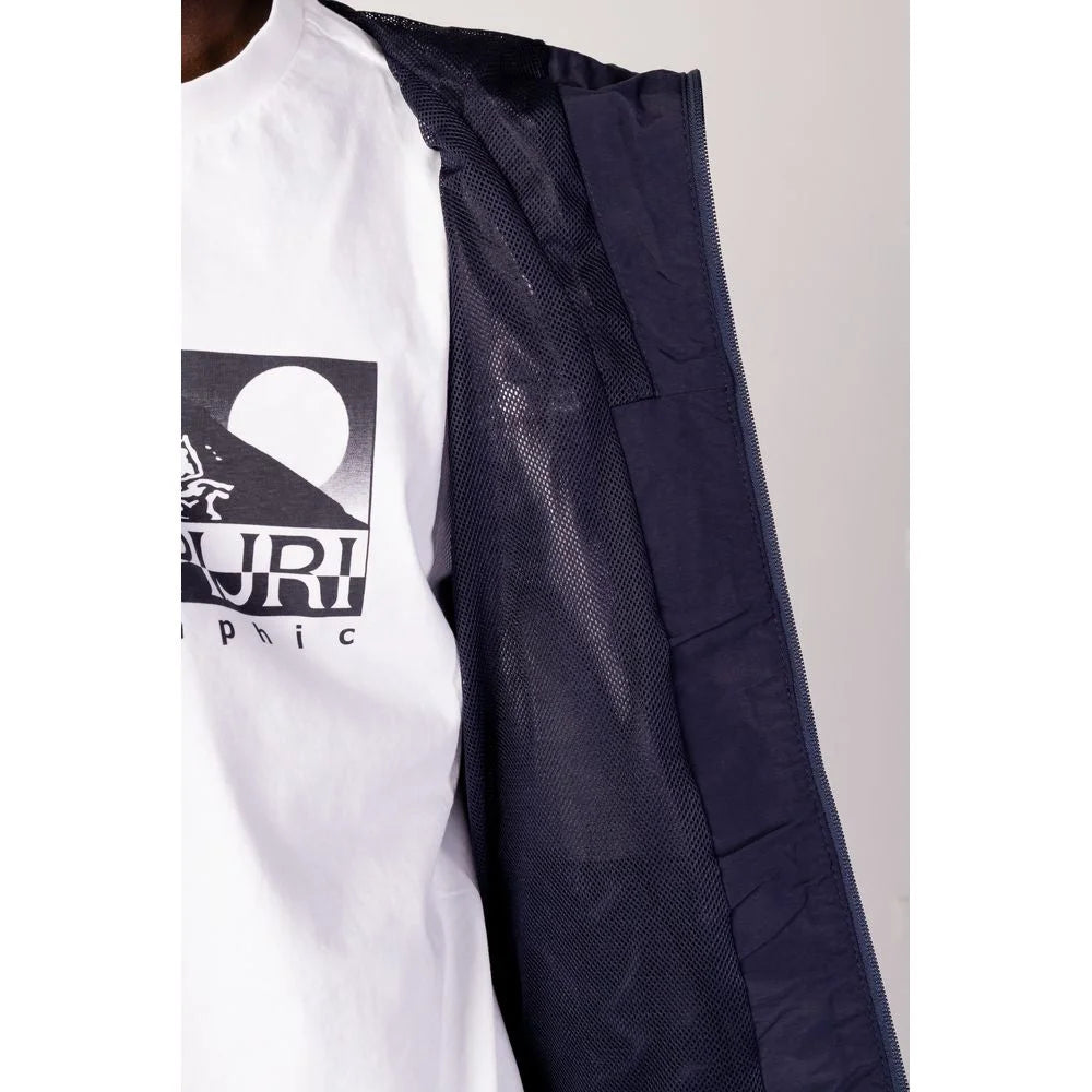 Napapijri Blue Polyester Jackets & Coat - IT44 | S - Rain Coats