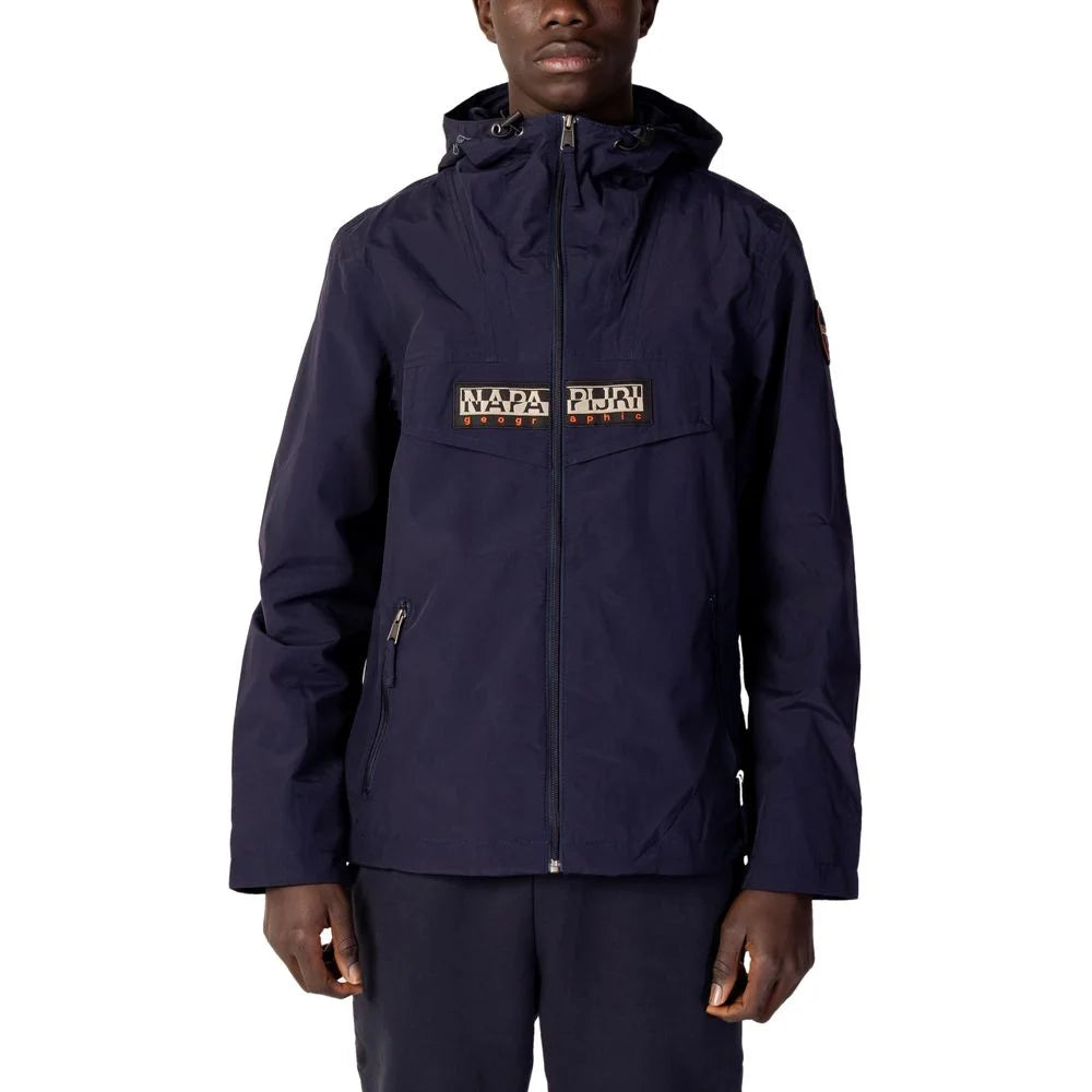 Napapijri Blue Polyester Jackets & Coat - IT44 | S - Rain Coats
