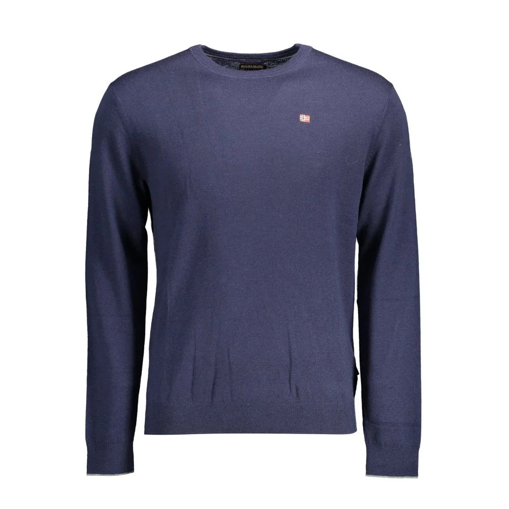 Napapijri Blue Wool Men Sweater - Sweaters