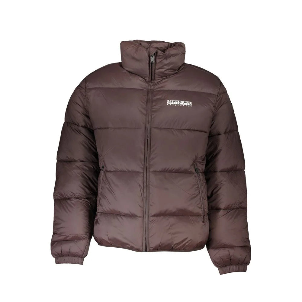 Napapijri Brown Polyamide Men Jacket - Puffer Jackets