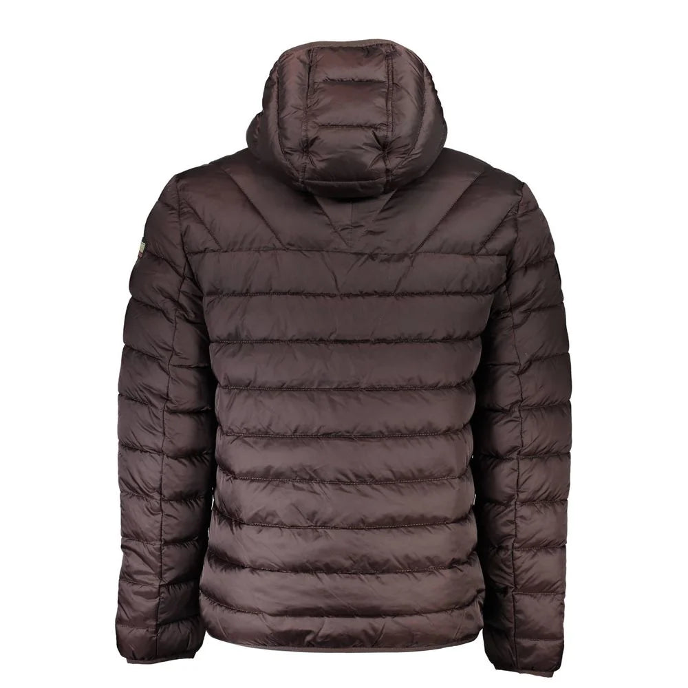 Napapijri Brown Polyamide Men Jacket - S - Puffer Jackets