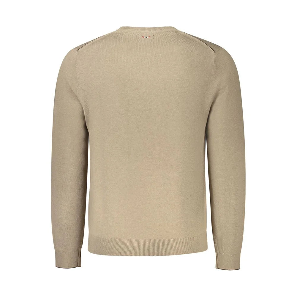 Napapijri Brown Wool Men Sweater - Sweaters