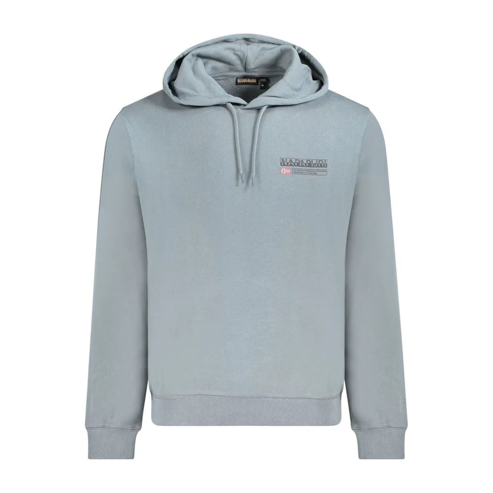 Napapijri Gray Cotton Men Sweater - L - Hoodies