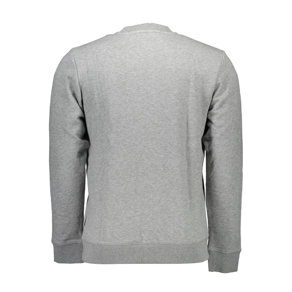 Napapijri Gray Cotton Men Sweater - L - Sweatshirts
