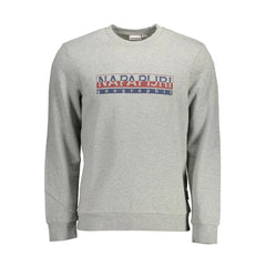 Napapijri Gray Cotton Men Sweater - Sweatshirts
