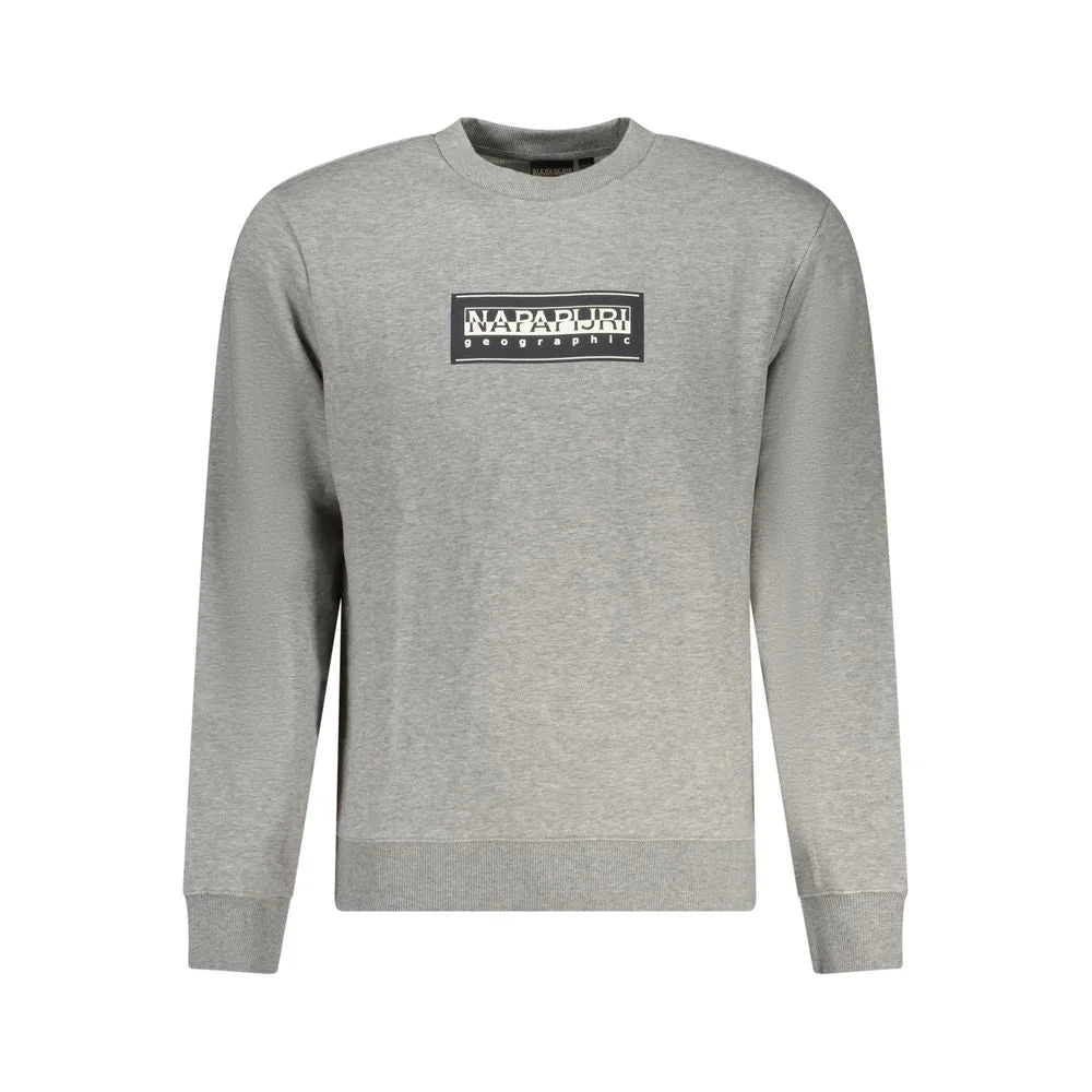 Napapijri Gray Cotton Men Sweater - Sweatshirts
