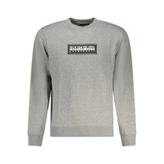 Napapijri Gray Cotton Men Sweater - Sweatshirts