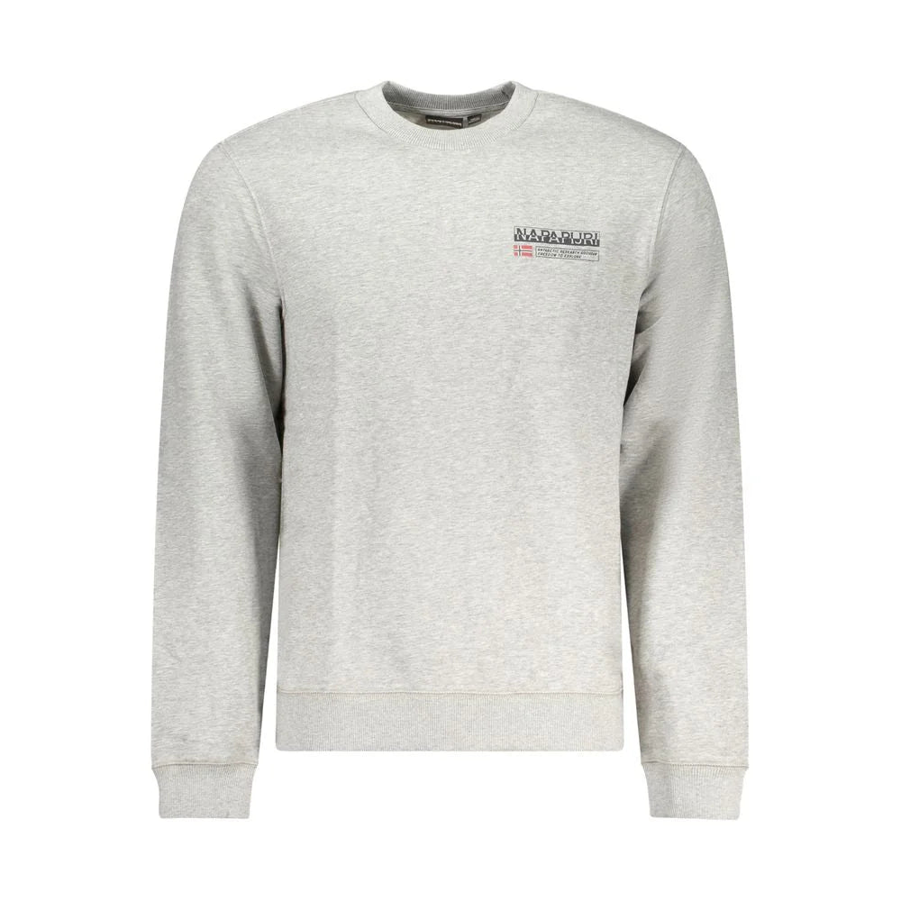 Napapijri Gray Cotton Men Sweater - Sweatshirts