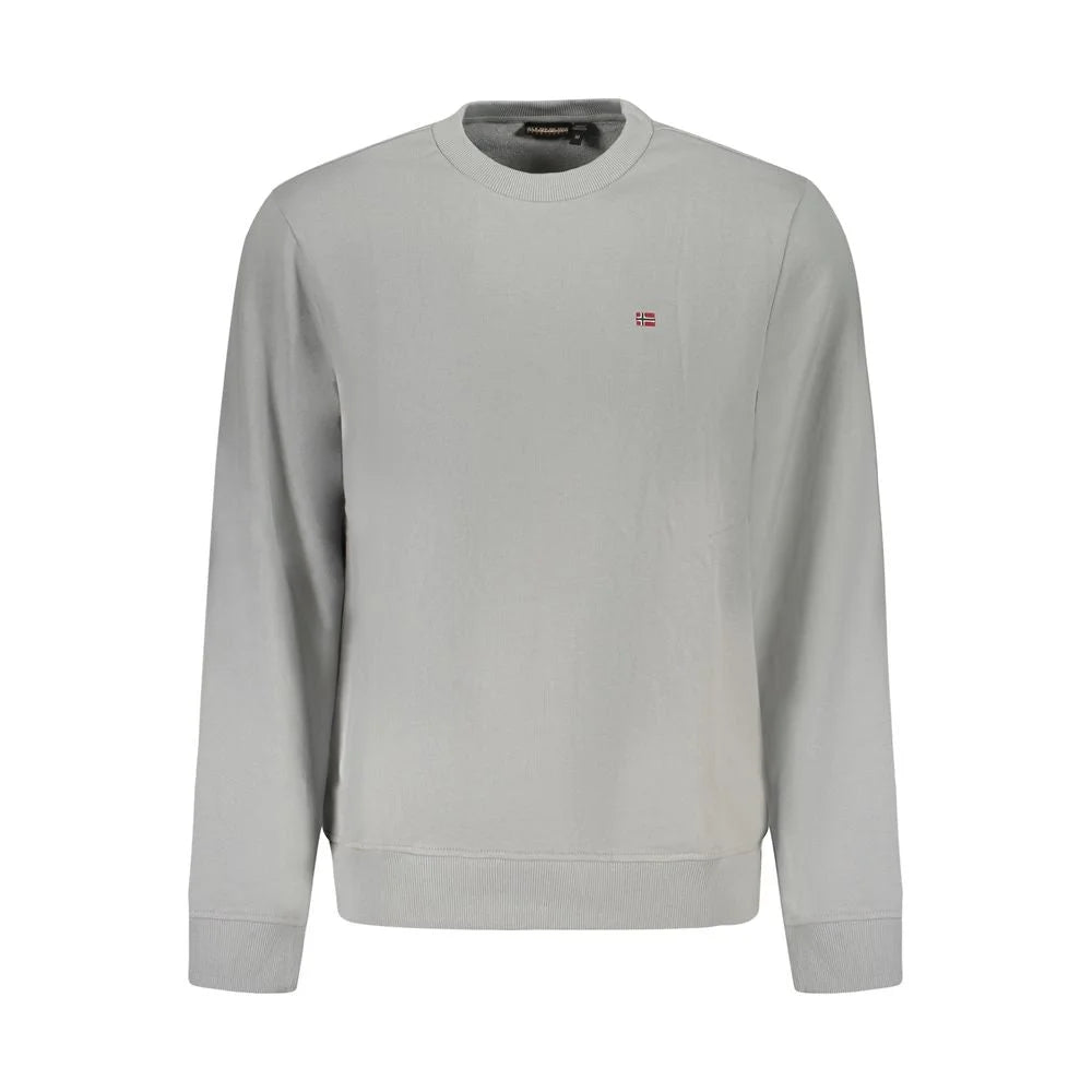Napapijri Gray Cotton Men Sweater - Sweatshirts