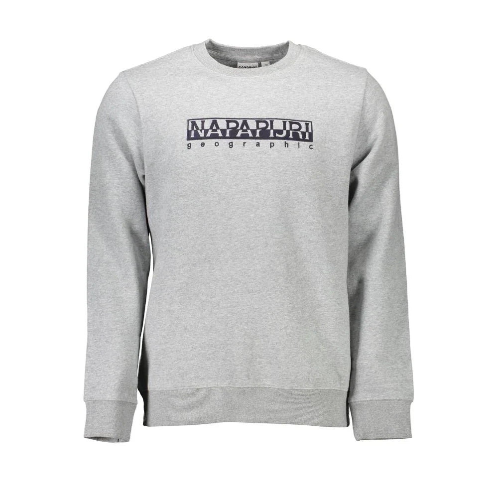 Napapijri Gray Cotton Men Sweater - XXL