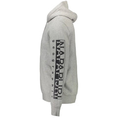 Napapijri Gray Cotton Men Sweater - XXL - Hoodies