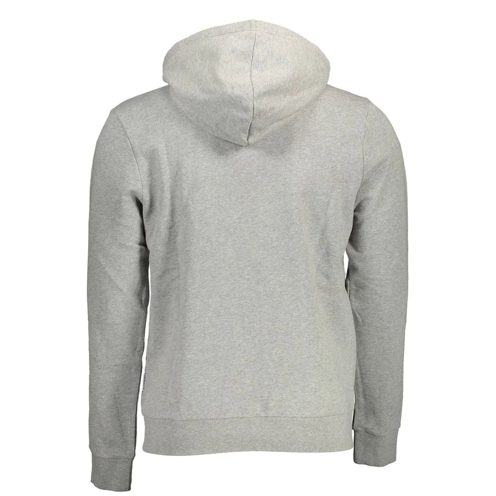 Napapijri Gray Cotton Men Sweater - XXL - Hoodies
