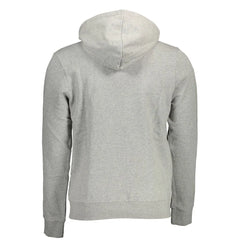 Napapijri Gray Cotton Men Sweater - XXL - Hoodies
