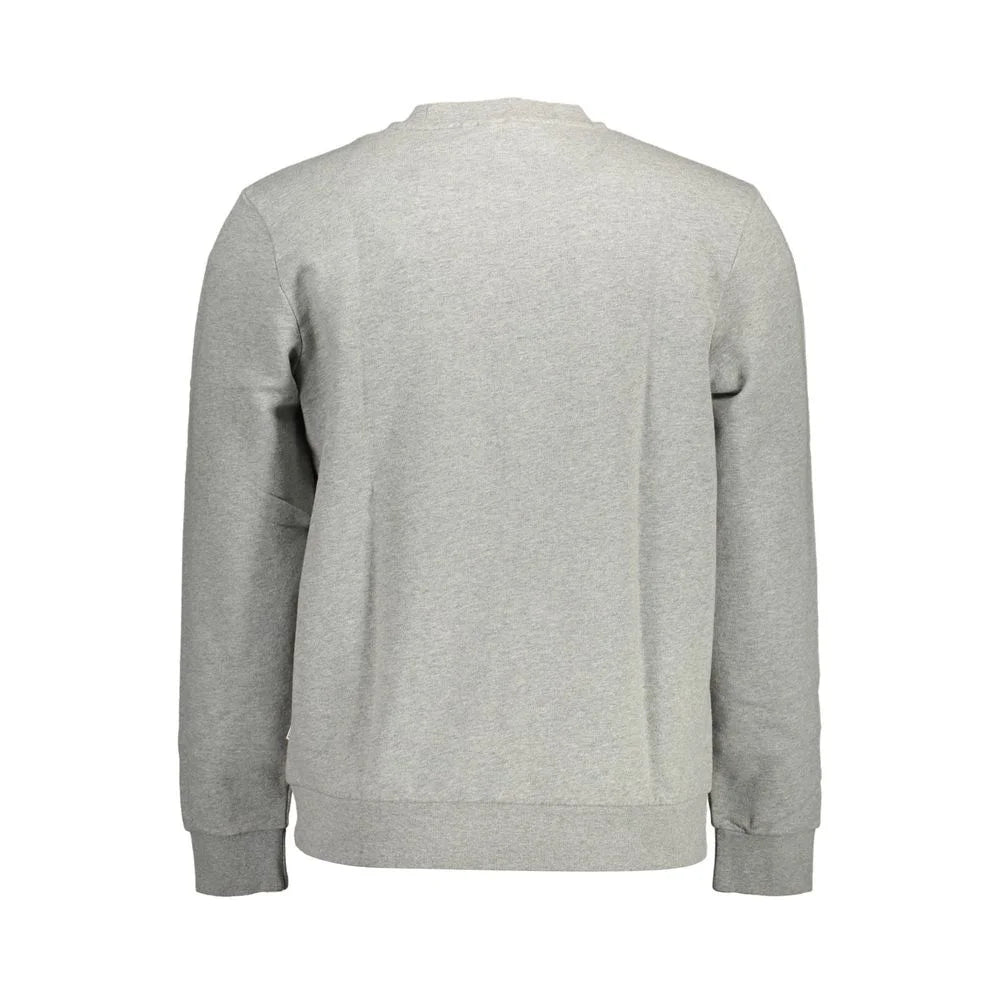 Napapijri Gray Cotton Men Sweater - XXL - Sweatshirts