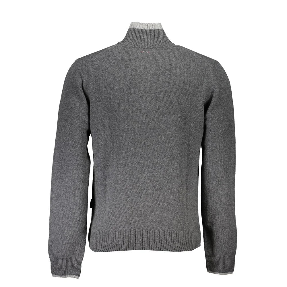 Napapijri Gray Fabric Sweater - Sweaters