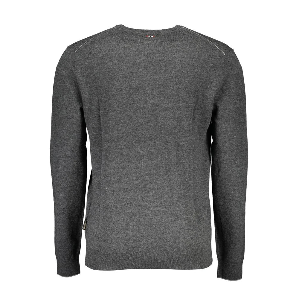 Napapijri Gray Wool Men Sweater - Sweaters