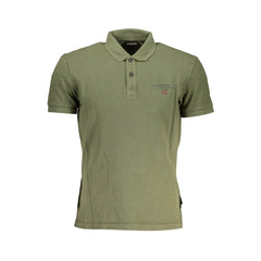 Napapijri Green Cotton Men Polo Shirt - S - Polos
