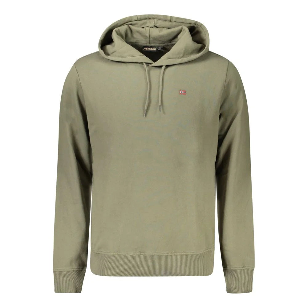 Napapijri Green Cotton Men Sweater - Hoodies