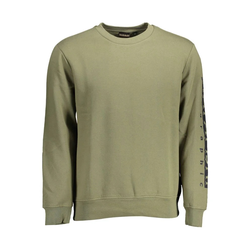 Napapijri Green Cotton Men Sweater - Sweatshirts