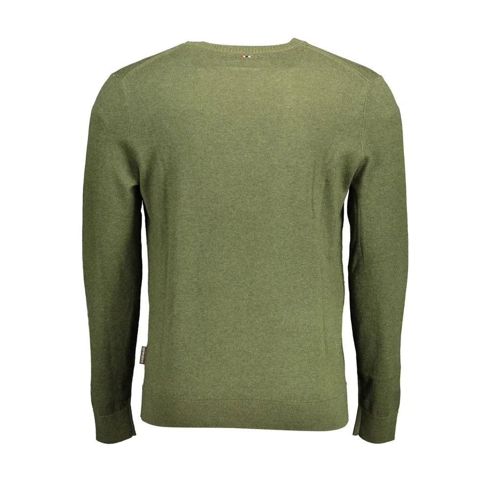 Napapijri Green Cotton Men Sweater - XXL