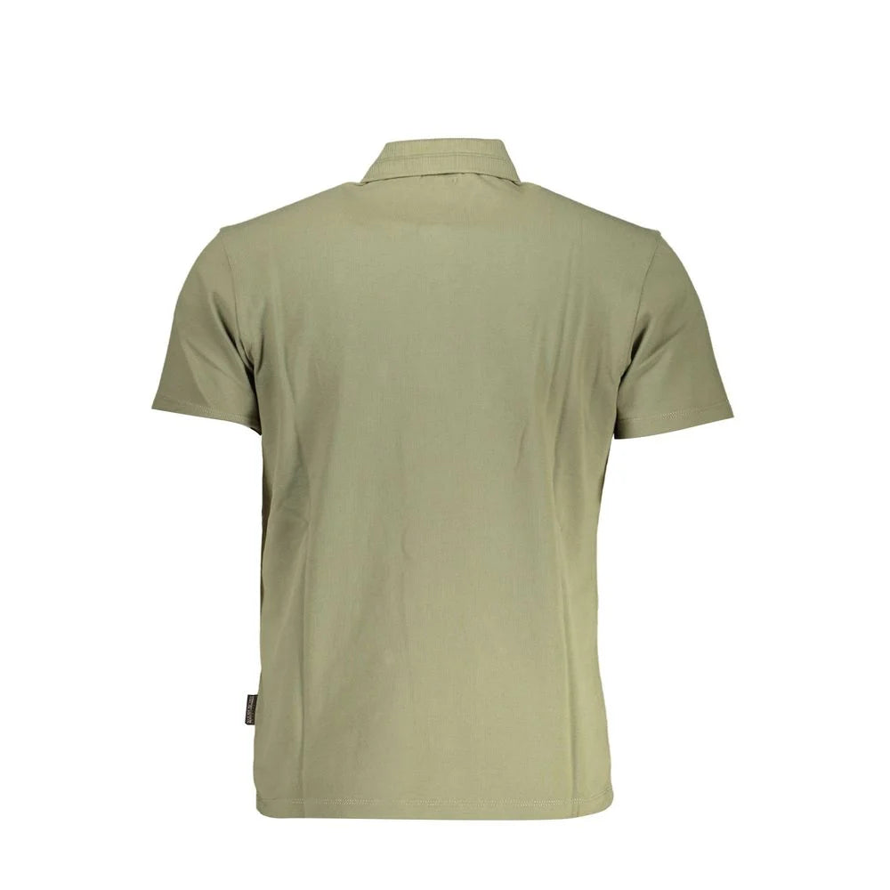 Napapijri Green Cotton Mens Polo Shirt - M - Polos