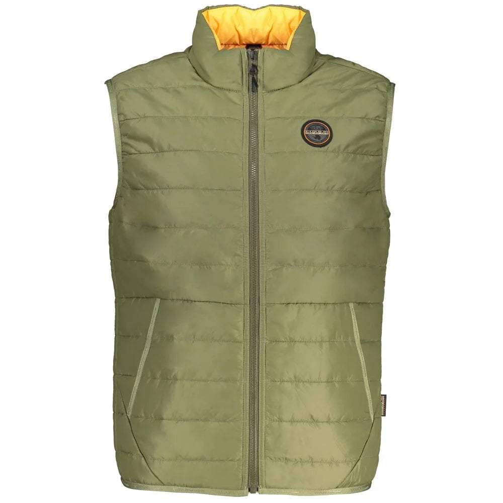 Napapijri Green Polyester Men’s Sleeveless Jacket - S