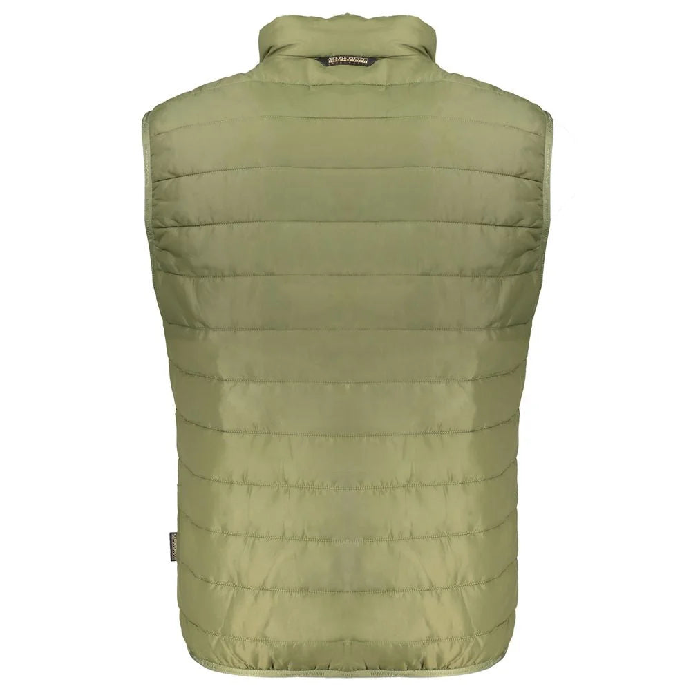 Napapijri Green Polyester Men’s Sleeveless Jacket - S - Vests