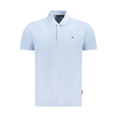 Napapijri Light Blue Cotton Men Polo Shirt - S