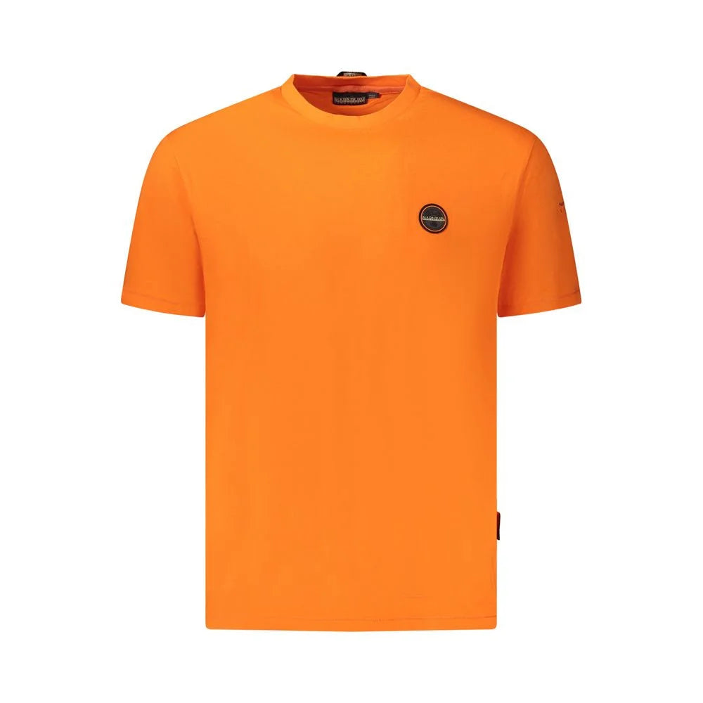 Napapijri Orange Cotton Men T-Shirt - S - T-Shirts