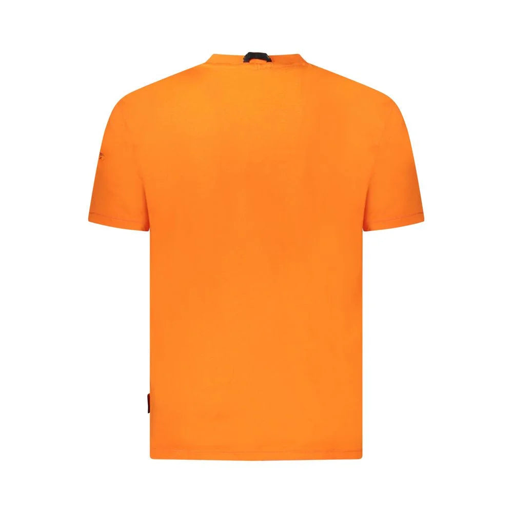 Napapijri Orange Cotton Men T-Shirt - S - T-Shirts