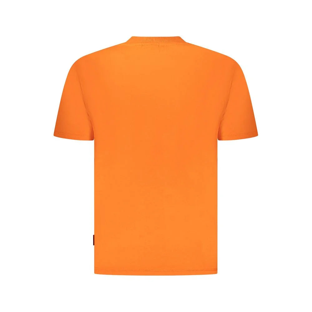 Napapijri Orange Cotton Men T-Shirt - T-Shirts