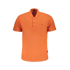 Napapijri Orange Cotton Polo Shirt - Polos
