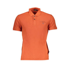Napapijri Orange Cotton Polo Shirt - Polos