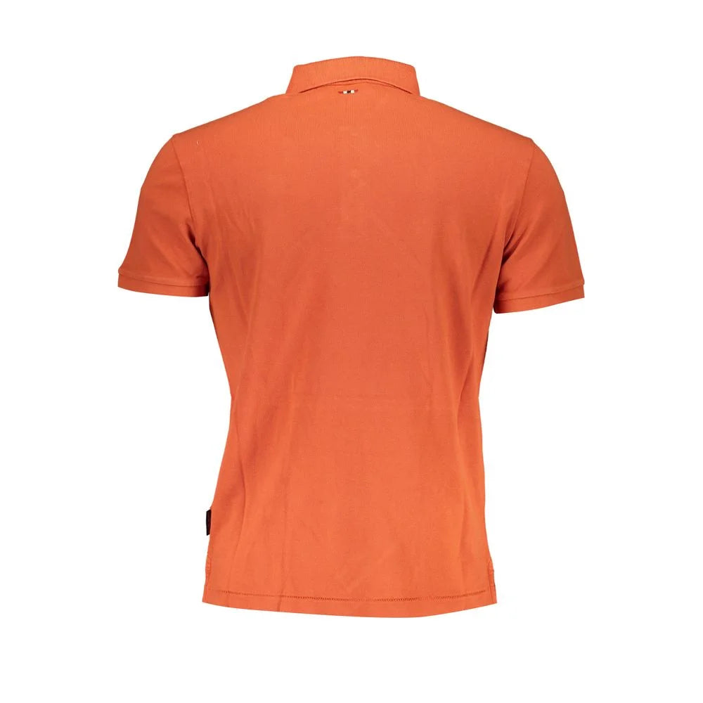 Napapijri Orange Cotton Polo Shirt - Polos