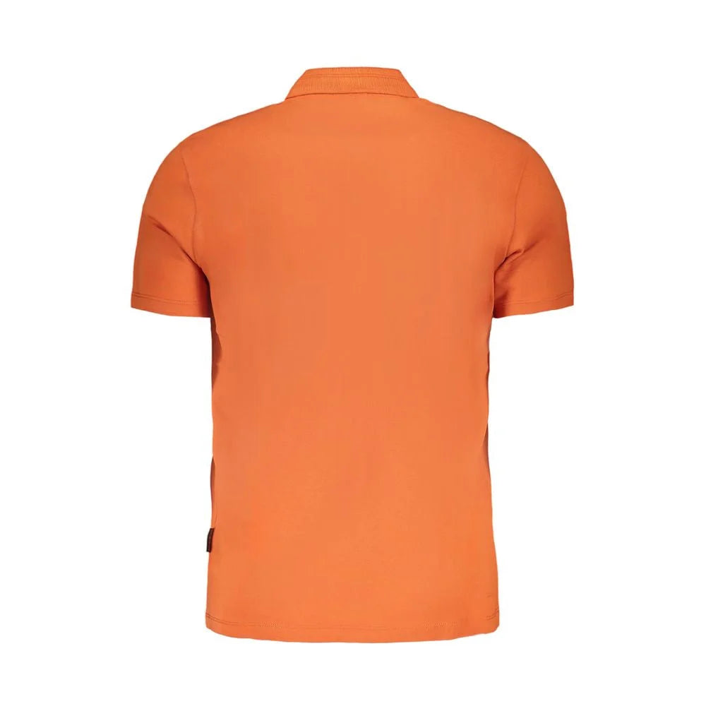 Napapijri Orange Cotton Polo Shirt - Polos