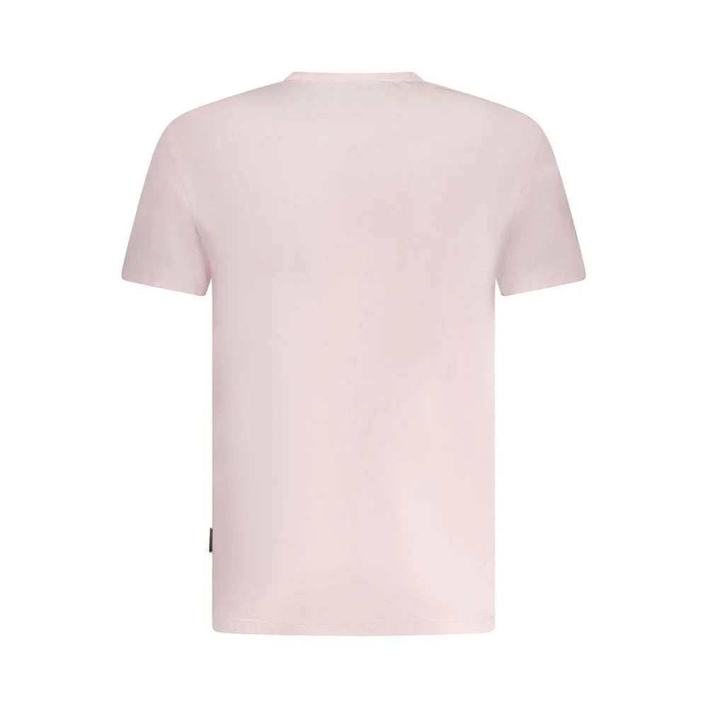 Napapijri Pink Cotton Men T-Shirt - T-Shirts