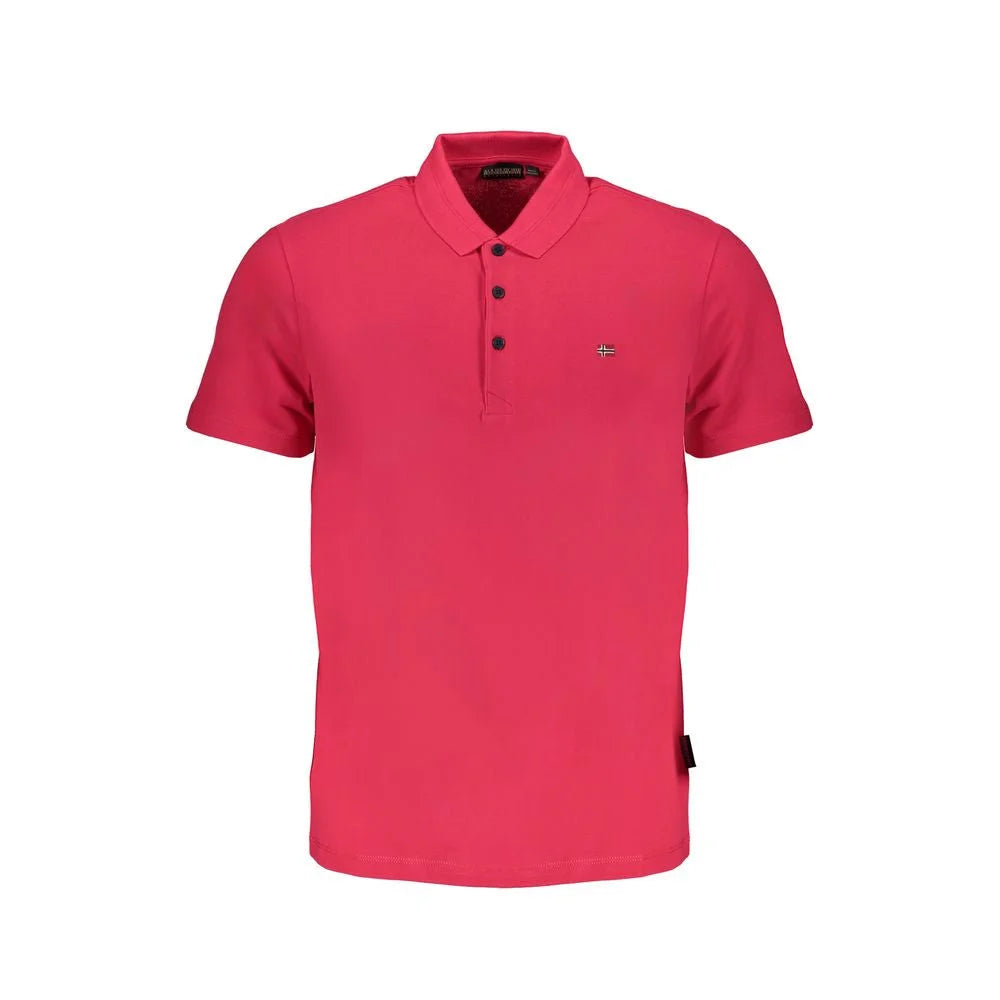 Napapijri Pink Cotton Polo Shirt - Polos