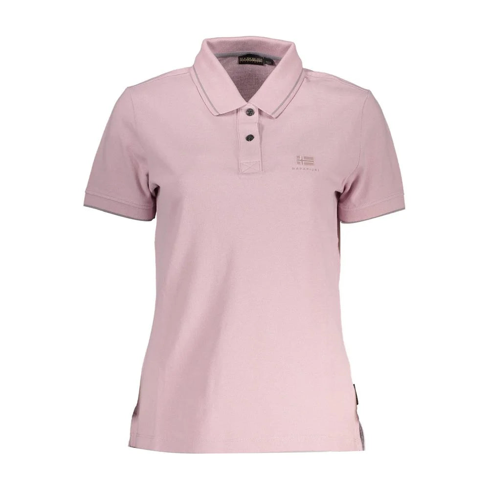 Napapijri Pink Cotton Women Polo Shirt - S