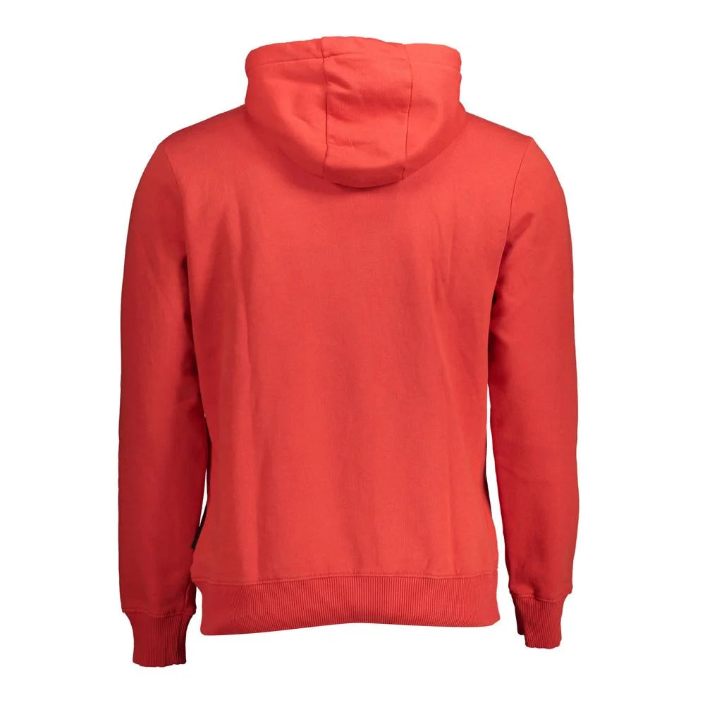 Napapijri Red Cotton Men Sweater - XXL - Hoodies