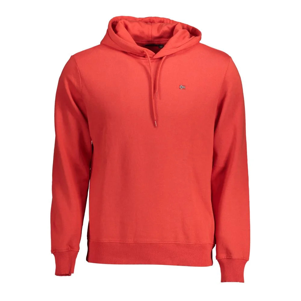 Napapijri Red Cotton Men Sweater - XXL - Hoodies