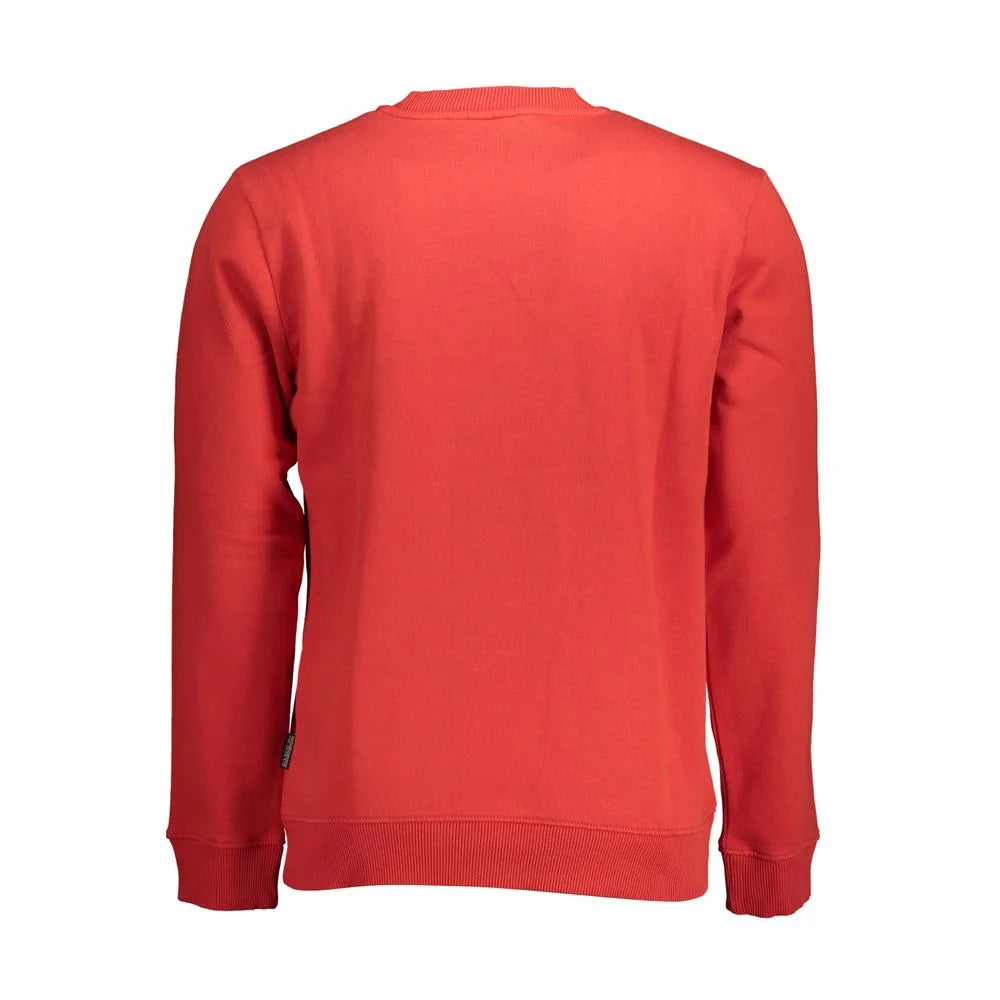 Napapijri Red Cotton Men Sweater - XXL - Sweatshirts