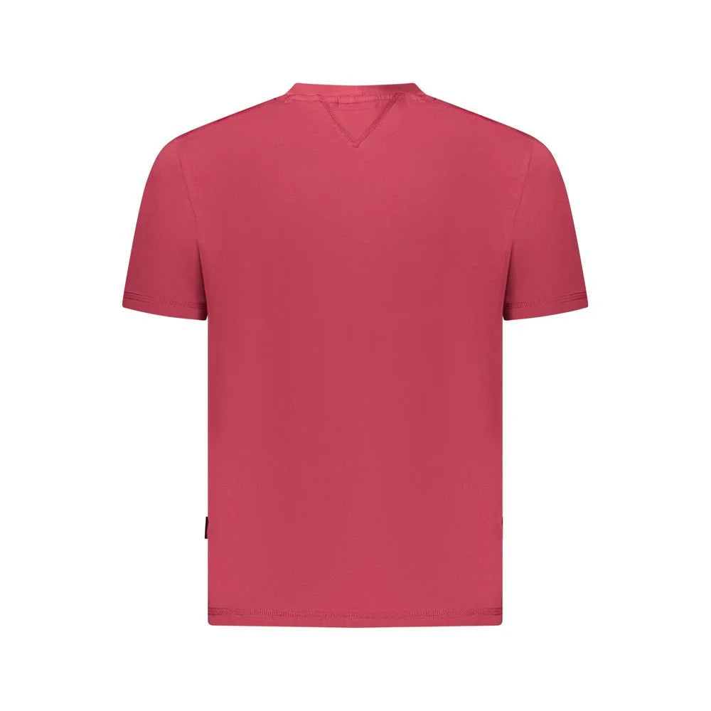 Napapijri Red Cotton Men T-Shirt - M - T-Shirts
