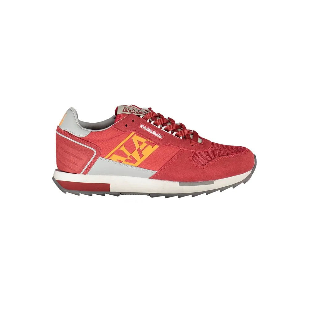 Napapijri Red Leather Men Sneaker - EU44/US11